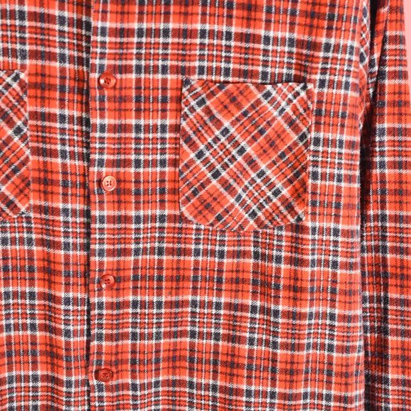 90s Flannel Vintage Red Plaid Shirt Size XXL - Picture 4 of 7